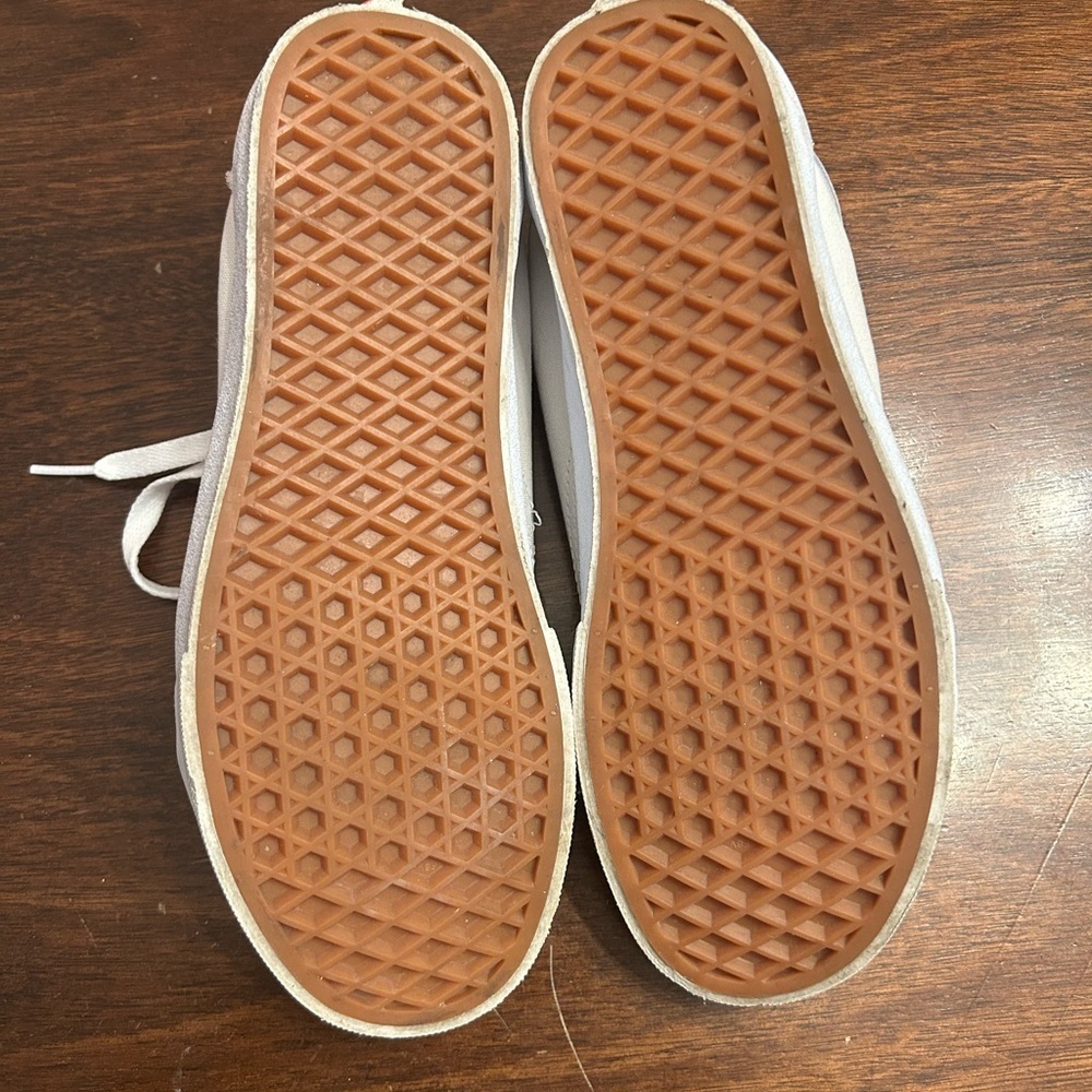 Vans Women's Light Pink and White Sneakers - Picture 3 of 4